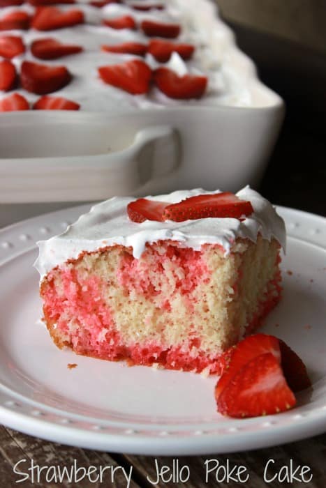 Strawberry Jello Poke Cake 2