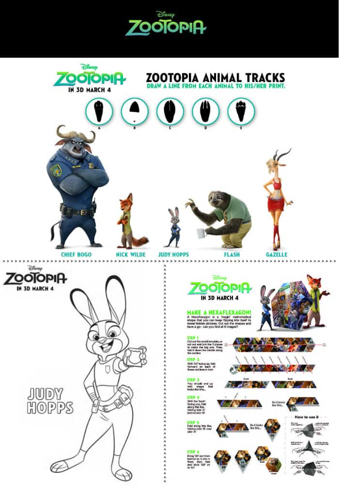 Zootopia collage with chevrons